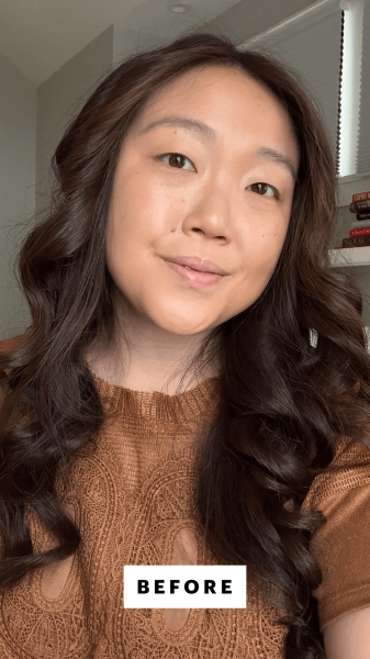 Lee before applying the Medicube Kojic Acid Turmeric Serum